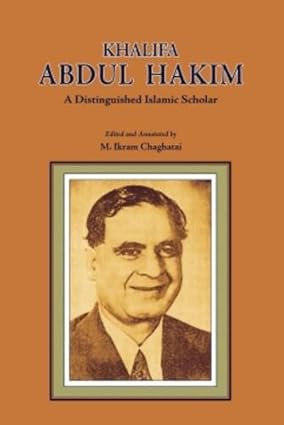 Dr. Khalifa Abdul Hakim: Azeem Mufakir E Islam